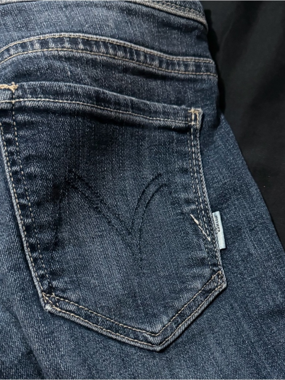MOTHER Dark Blue Flare Jeans petite - Picture 9 of 12